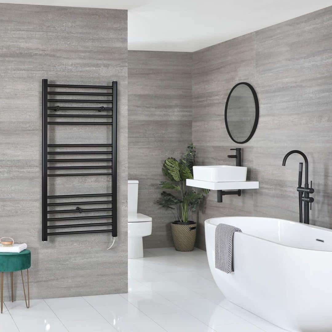 Black Heated Towel Rails