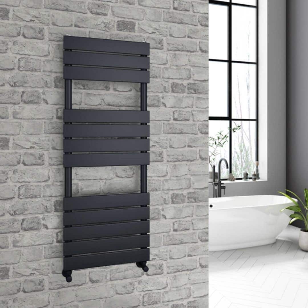 Matt Black Heated Towel Rails