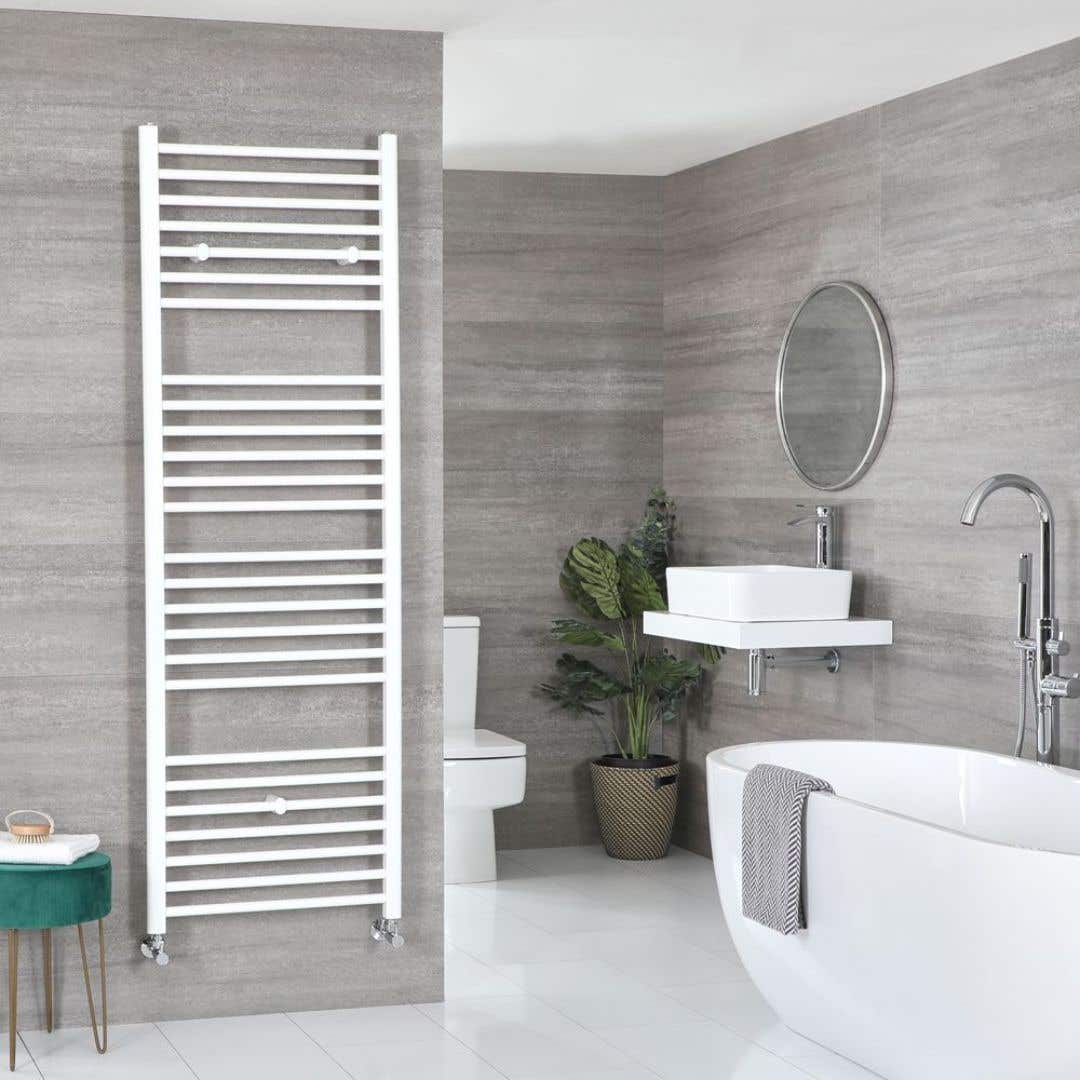 White Heated Towel Rails
